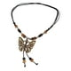 thumbnail image 2 of Collar De Mariposa Con Cuentas, Joyería Sencilla Para El Día De La Madre, Festival, San Valentín, Cuentas Negras Y Marrones, 2 of 3