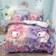 thumbnail image 1 of Kuromi Duvet Cover Bedding Set Needlework Sewing Quilt Cover Pillowcase Cartoon Pattern Suitable for Boys Girls Children GiftsBed Sheets, 1 of 5
