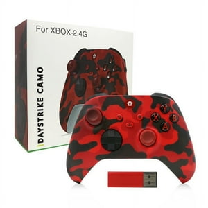 Gamepad Aaronmei Inalámbrico 2.4G Para Xbox 360 Pc Camuflaje Rojo
