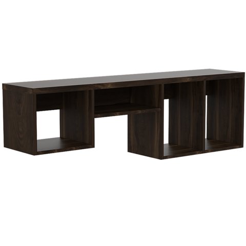 Tuhome - Repisa De Pared Wall Decorativa Café Oscuro 37X120 Cm