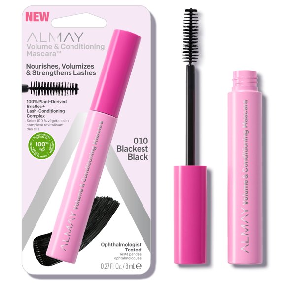 Máscara Almay Volume & Conditioning 10 Blackest Black, 8 ml