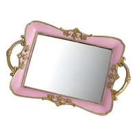 Genérico - Bandeja Espejo Rosa Organizador Adorno Decorativo Jhn