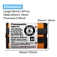 thumbnail image 2 of Batería recargable CUCESH HHR-P107 3.6V 650mAh para Panasonic, 2 of 6