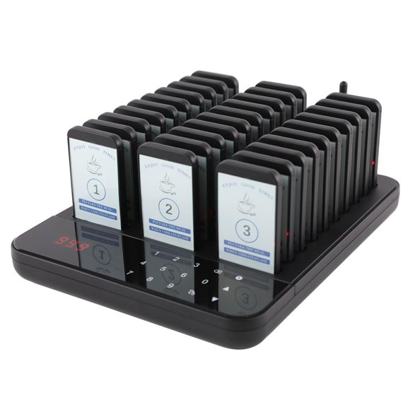 Sistema Inalámbrico de Pagers para Restaurante AGJ con 30 Beepers y Alcance de 500 m