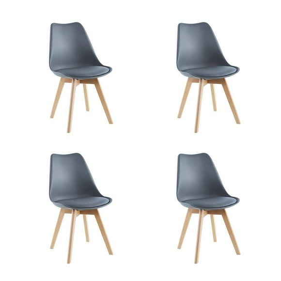 Pack x4 Sillas de Comedor Tulip Gris Midtown gris