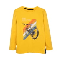 Pillin - Polera Niño Manga Larga Estampado Bicicleta Amarillo