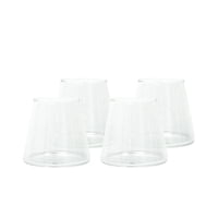 Pack 4 Vasos De Vidrio Estilo Japonés 320 Ml Simplit