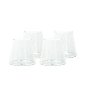 Pack 4 Vasos De Vidrio Estilo Japonés 320 Ml Simplit