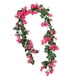 thumbnail image 3 of Guirnalda De Rosas Artificiales De Vid De Flores Artificiales Para Fondo De Puerta Navideña Rosa Roja, 3 of 3