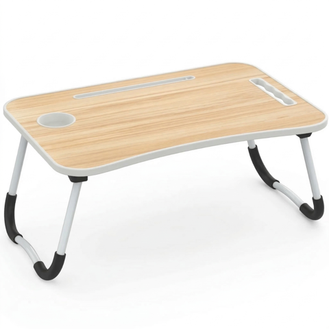 Genérico - Mesa Cama Portátil Con Portavaso Bandeja Notebook Laptop