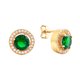 thumbnail image 1 of Aretes Elegant Confetti Juliet Halo Tipo Pasador Amarillo/Verde, 1 of 10