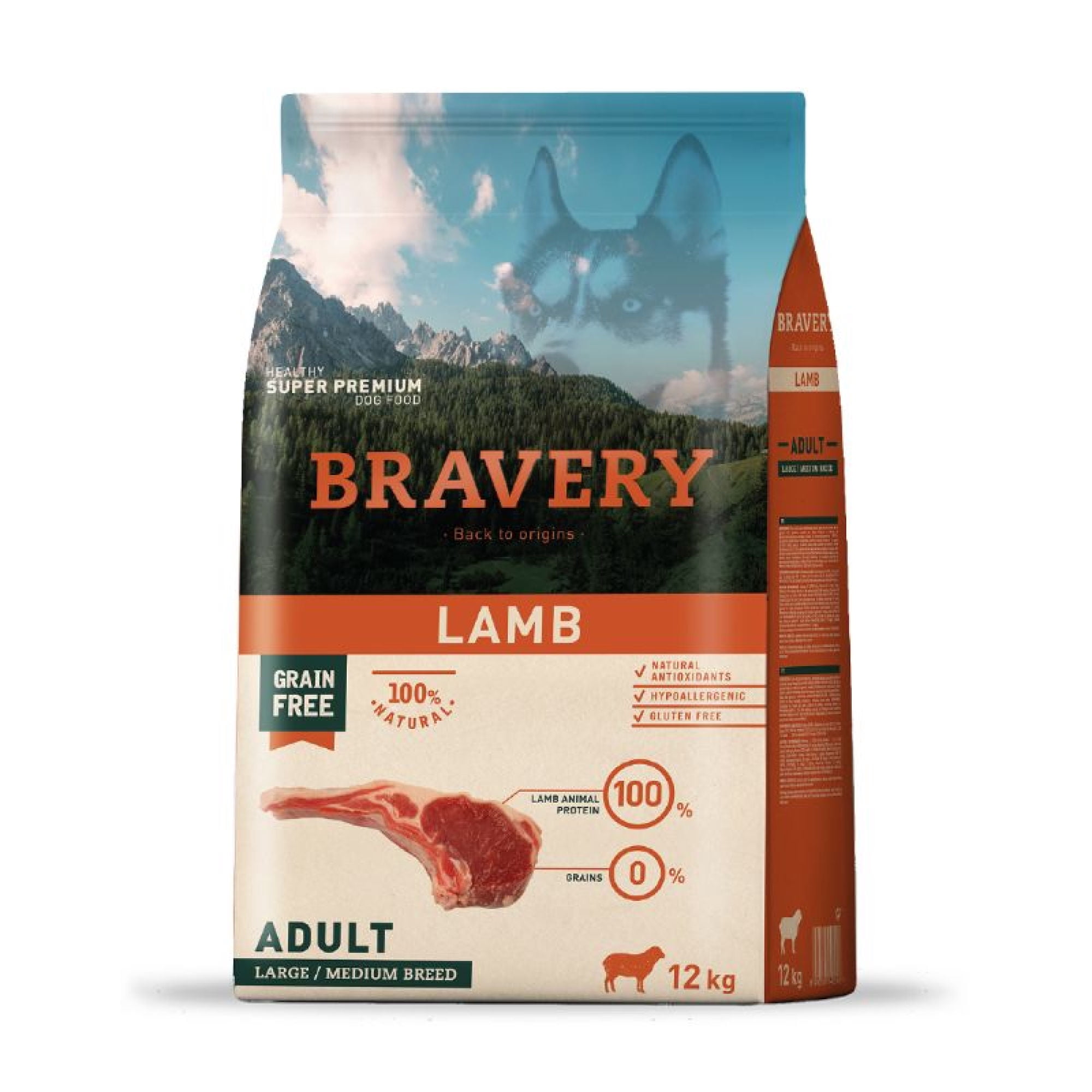 Alimento Super Premium Para Perros Adultos Razas Medianas y Grandes Sabor Cordero 12 kg