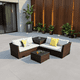 thumbnail image 4 of Set Terraza 4 Cuerpos Con Sillones Cojines Mesa De Exterior Café, 4 of 6
