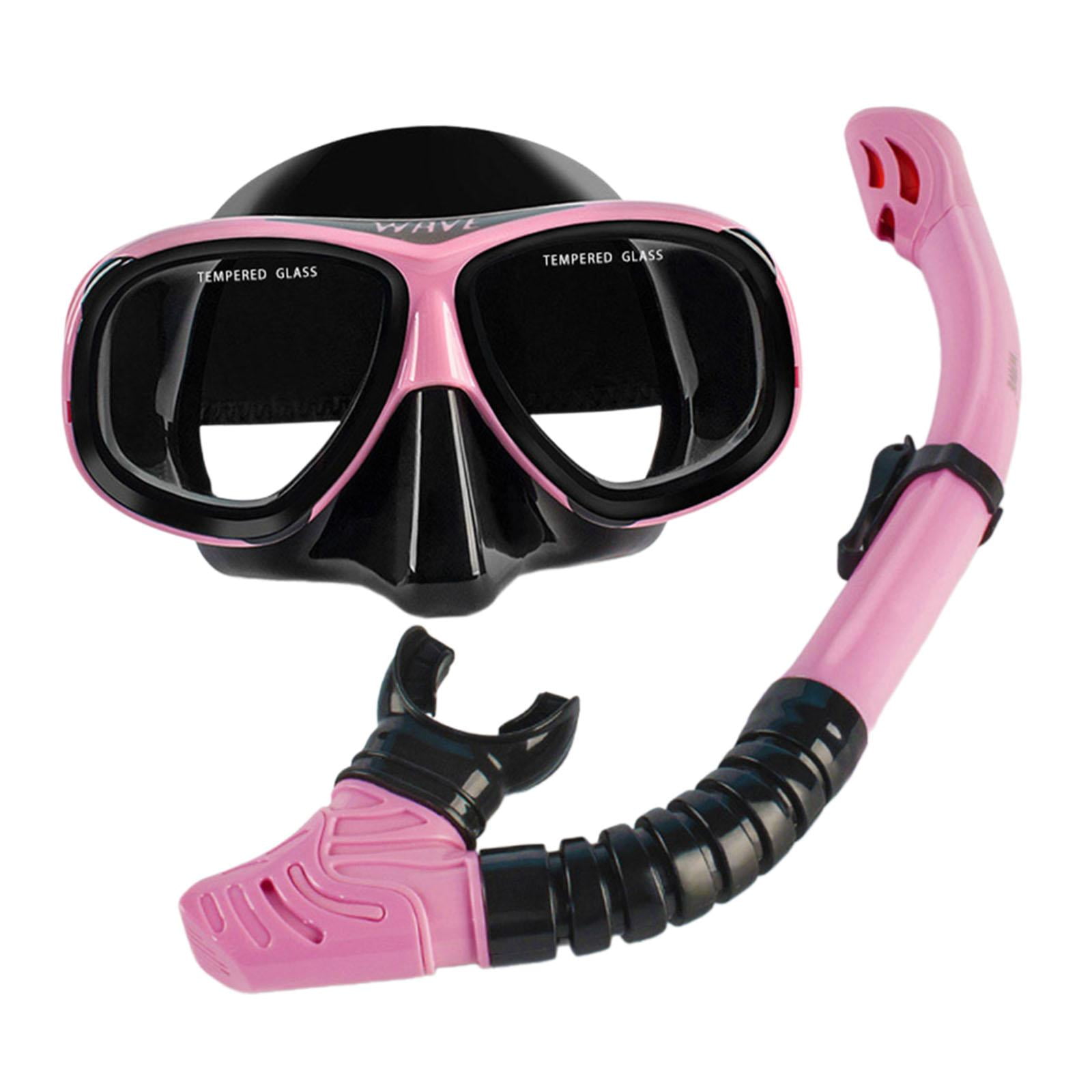 Ioensy - Equipo De Snorkel Máscara De Buceo Gafas De Natación Máscara De Natación Para Adultos Para Nadar Buceo Rosa