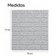 thumbnail image 3 of X15 Laminas Autoadhesivas Decomural 3d Ladrillo Pared 70x77cm Gris, 3 of 9