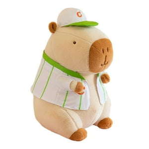 Genérico - Capibara Peluche Regalos Suave Roedor Peluche Juguete Decoración Capibara Peluche 22Cm Ropa Verde