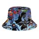 thumbnail image 1 of Liga de la Justicia Sombrero bucket para adultos, gorra de protección solar, sombrero de pescador plegable para viajes al aire libre, pesca y actividades de verano, 1 of 6