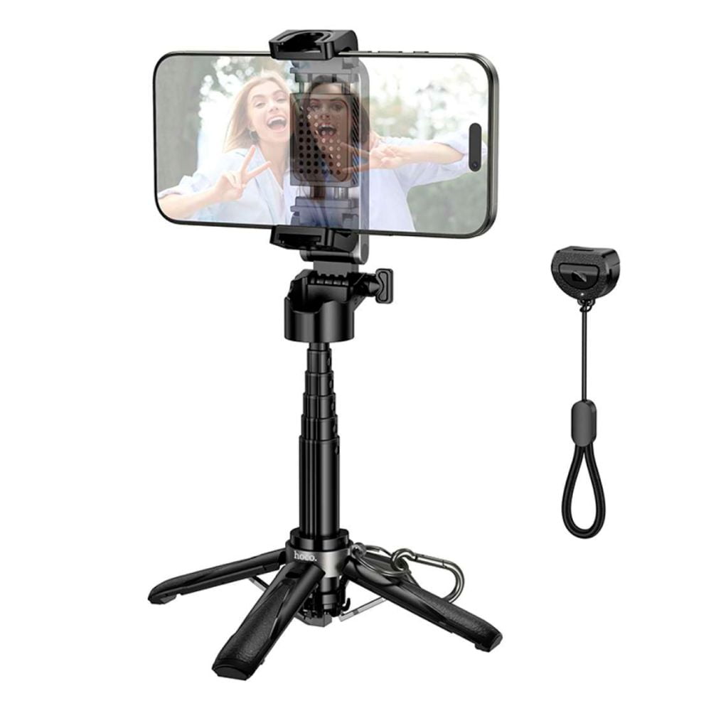 Hoco - Baston Selfie Stick Tripode Bluetooth Portátil Rotación 360