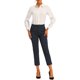thumbnail image 2 of INSPIRE CHIC Pantalones de Trabajo para Mujer de Cintura Alta con Espalda Elástica y Largo al Tobillo XL Azul Oscuro Sólido, 2 of 6