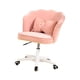 thumbnail image 5 of Silla De Oficina Giratoria De Terciopelo Suave Para Escritorio, Muebles De Oficina, Sala De Lectura, Color Rosa Claro, 5 of 5