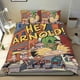 thumbnail image 1 of Hey Arnold Conjunto de sábanas temático, trío de piezas, cómodo y amigable con la piel, diseño único, regalo de decoración para el hogar para familiares, amigos y fans,173cm *218cm, 1 of 6