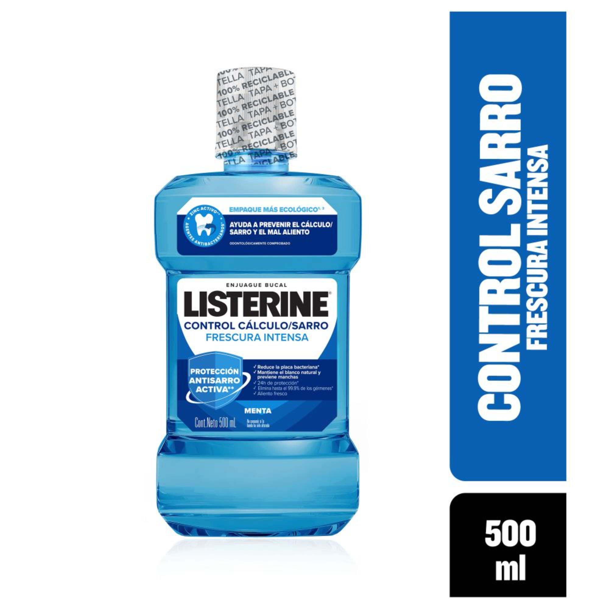 Enjuague Bucal Control Sarro Zero Alcohol 500 ml Listerine