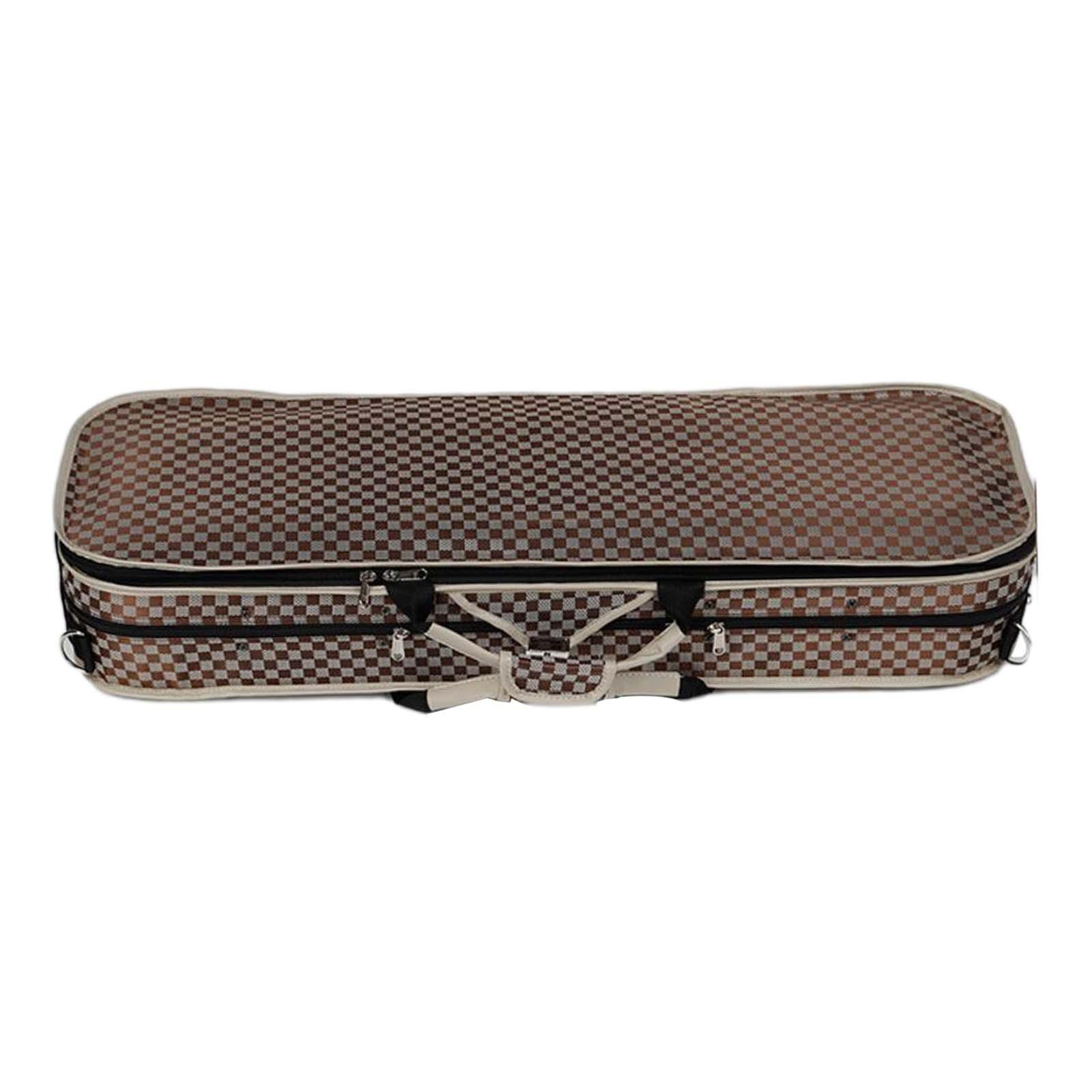 Magideal - Estuche Rígido Para Violín, Práctica Bolsa Para Instrumentos Musicales De Espuma De Madera, Caja De Almacenamiento Para Violín Para Entusiastas De Los Rejillas Blancas