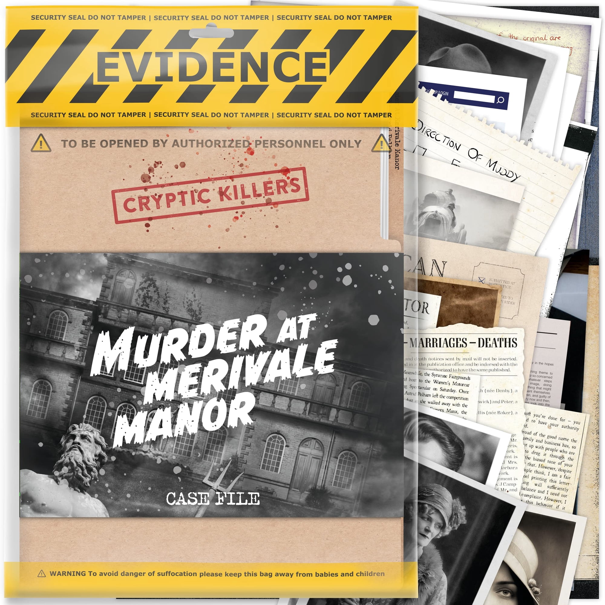 Murder Mystery Game Cryptic Killers Case Archiva Una Investigación