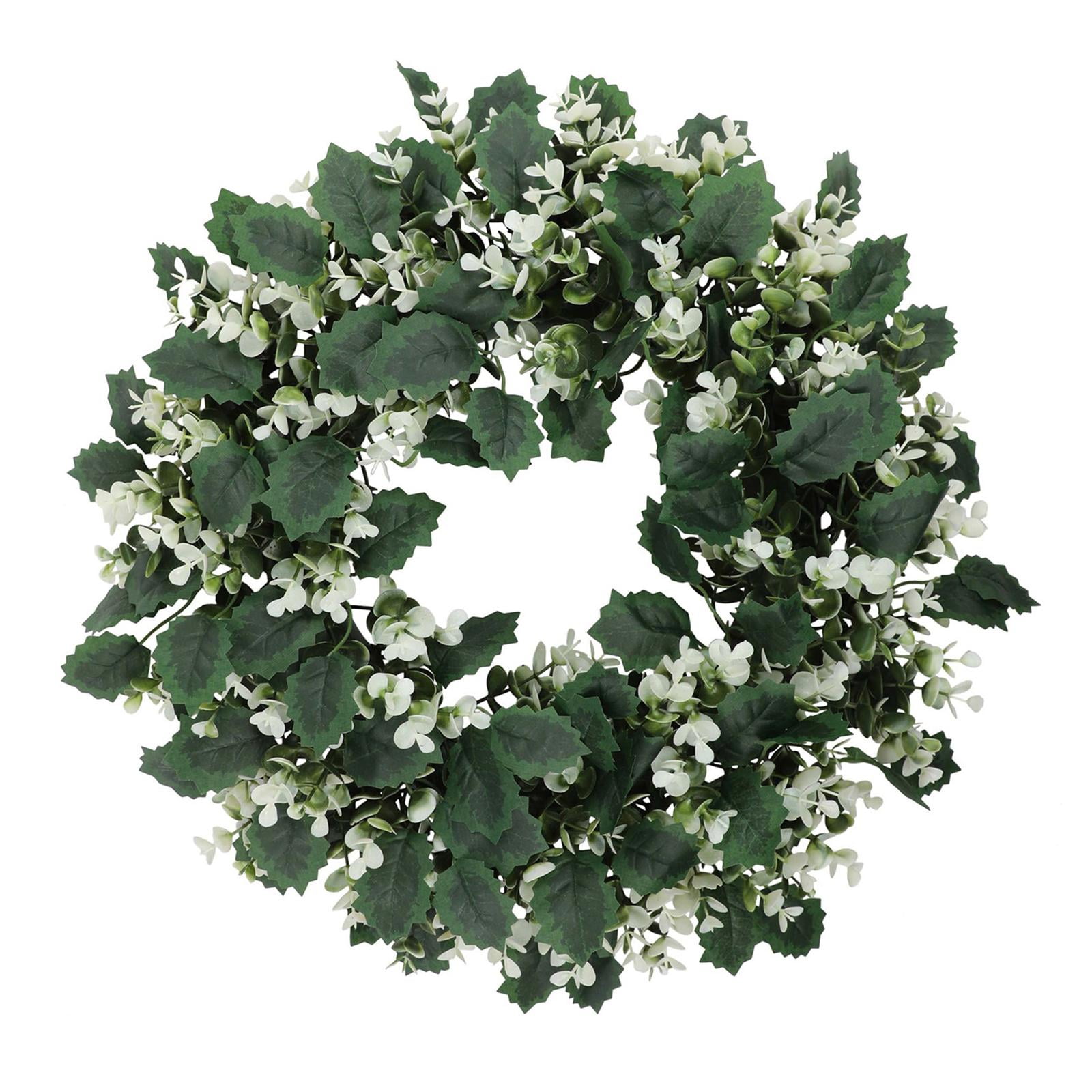 Magideal - Corona De Navidad Artificial Para Puerta Delantera, Corona De Eucalipto, Adornos Navideños, Corona De Otoño Para Exteriores, Ventana Interior, Pared, Estilo F