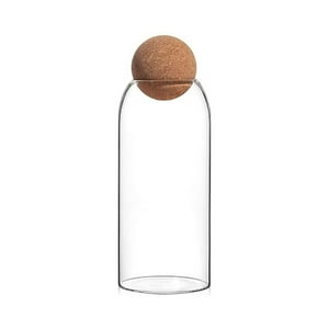 Disparo - Botella Frasco Contenedor 1500Ml Vidrio 25Cm Con Tapa Corcho