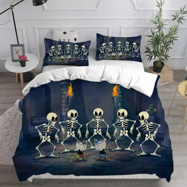 New GameCuphead Bedding Sets Comforter Quilt Bed Cover Duvet Cover Pillow Case Sets Kids Adult Size Bed Sheets