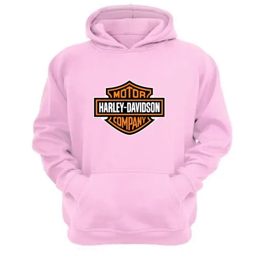 Polerón Canguro Harley Davidson Rosa Talla S Unisex