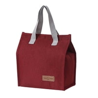 Magideal - Fiambrera Reutilizable Para Adultos Y Niños, Pequeña Caja Enfriadora De Almuerzo A Prueba De Fugas, Bolsa De Mano Para Oficina, Playa, Camping Al Aire Borgoña