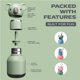 thumbnail image 4 of Botella de agua asobu Mini Bestie de 200 ml de acero inoxidable, 4 of 7