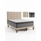 thumbnail image 2 of Cama 2 Plazas Base Europea + Colchón 34 cm con topper + Resortes Bonnell + Respaldo Tapizado, 2 of 3