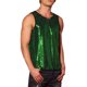 thumbnail image 4 of INSPIRE CHIC Halloween Tops para Hombre Cuello Redondo Sin Mangas Metálico Lentejuelas Camiseta Verde L, 4 of 5