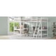 thumbnail image 3 of Wood Twin Size L-Shaped Loft Bed with Ladder and 2 Built-in L-Shaped Desks, White, 3 of 3