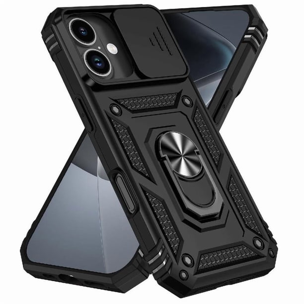 Funda Resistente Anillo Soporte iPhone 17 Privacidad Cámara Montaje Magnético Negro