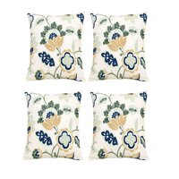 Genérico - Set De 4 Fundas De Cojin Bordadas 45X45Cm Blanco 12