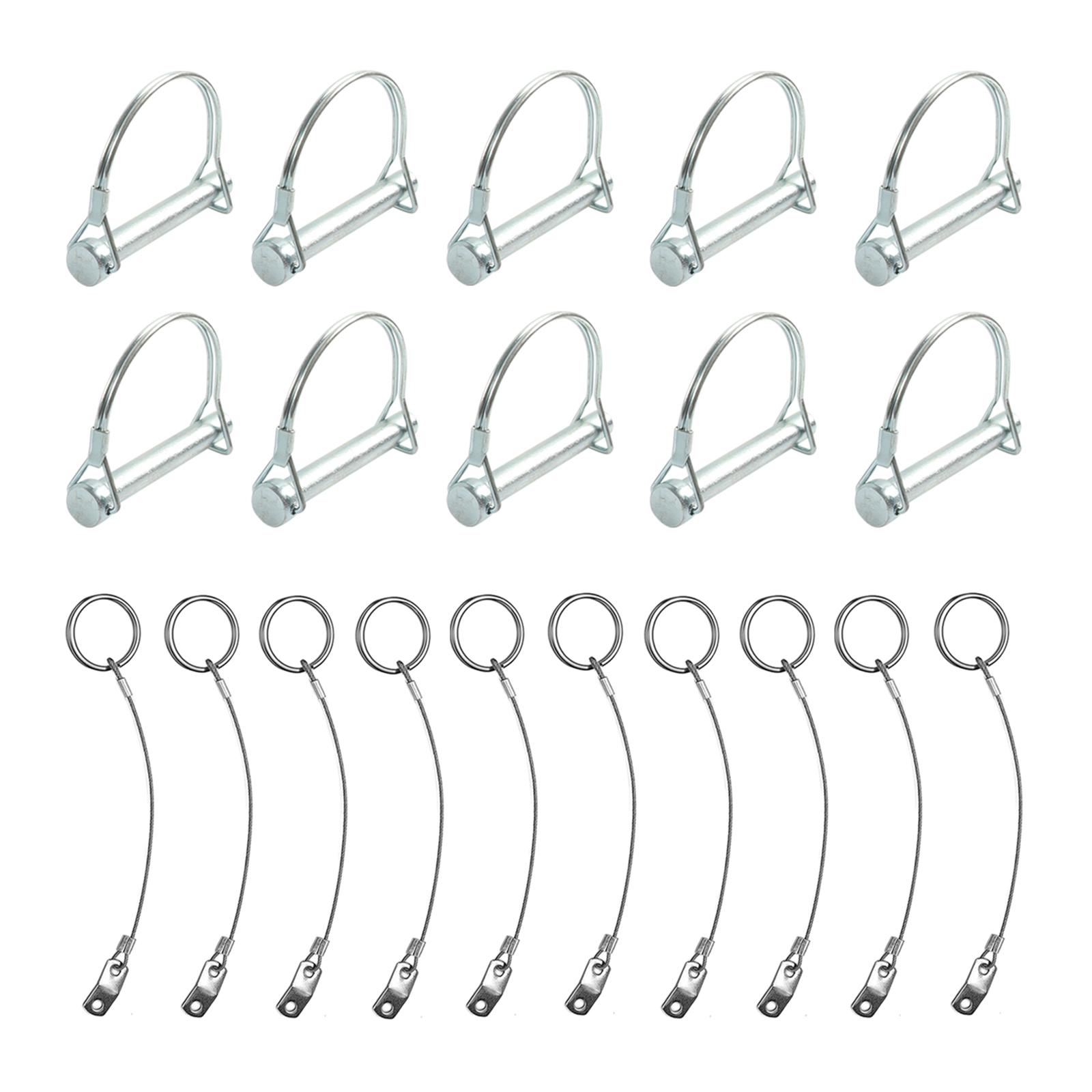 Magideal - 10 Piezas De Pasador De Acoplador Pequeño, Pasador De Acoplador De Remolque, Enganche De Remolque De Acero Inoxidable Para Remolques, Césped Y Jardín