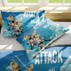 thumbnail image 4 of Att-ack on Gi-ant Eren L-evi Ani-me Soft 3D Pri-nted Du-vet Cover -Bedd-ing Set with Co-mforte-r Cover-, 4 of 5