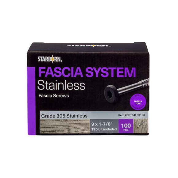 Tornillos de fascia Starborn Industries Deckfast 305 de acero inoxidable