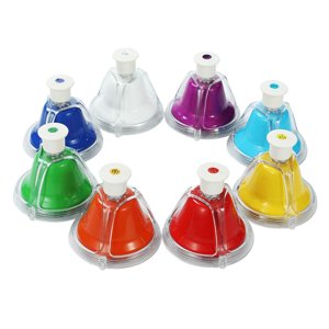 Bothyi - Juego De Campanas De Mano De 8 Notas, Regalo Navideño, Juguetes Musicales Para El Aula, Campanas Musicales De Colores Del Arcoíris, 20 Centavos
