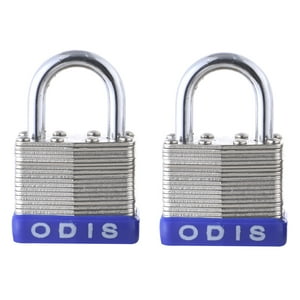 Pack 2 Candados Laminados Odis 50Mm Acero Zincado - Llaves Iguales