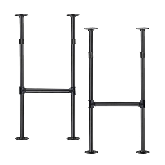 Patas para muebles Mdjwjj de tubo industrial, 97 cm de alto, 36 cm de ancho, negras