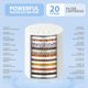 thumbnail image 4 of Cartucho de filtro de ducha, 20 etapas, 2 piezas, para agua dura Dwavele, 4 of 7