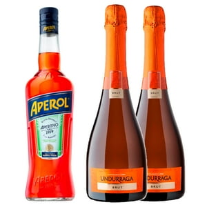 Aperol - Pack Licor 750Cc + 2 Espumantes Undurraga Brut 750Cc
