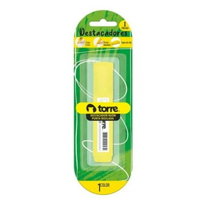 Pack X 4 Destacador Punta Biselada Amarillo Blíster – Torre