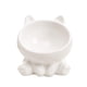 thumbnail image 2 of Cuenco De Cerámica Para Gatos, Plato Para Comida Y Agua Para Gatos, Cuenco Elevado Para Comida Seca Y Húmeda, Color Blanco, 2 of 5