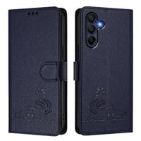 Funda Tipo Cartera Foxdock Para Samsung Galaxy A56 Con Soporte, Ranuras, Rfid, Diseño De Gato